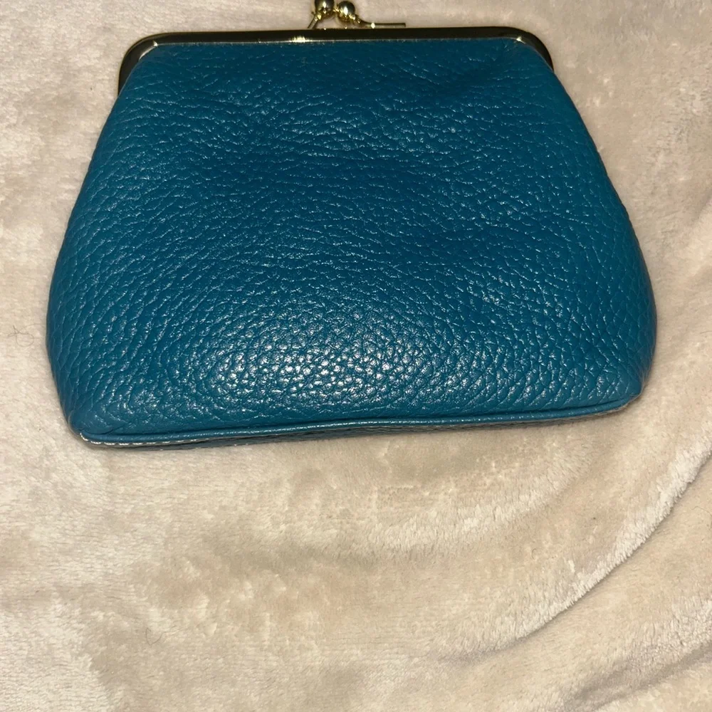 Dooney & Bourke Teal Leather Clutch - Picture 2 of 2